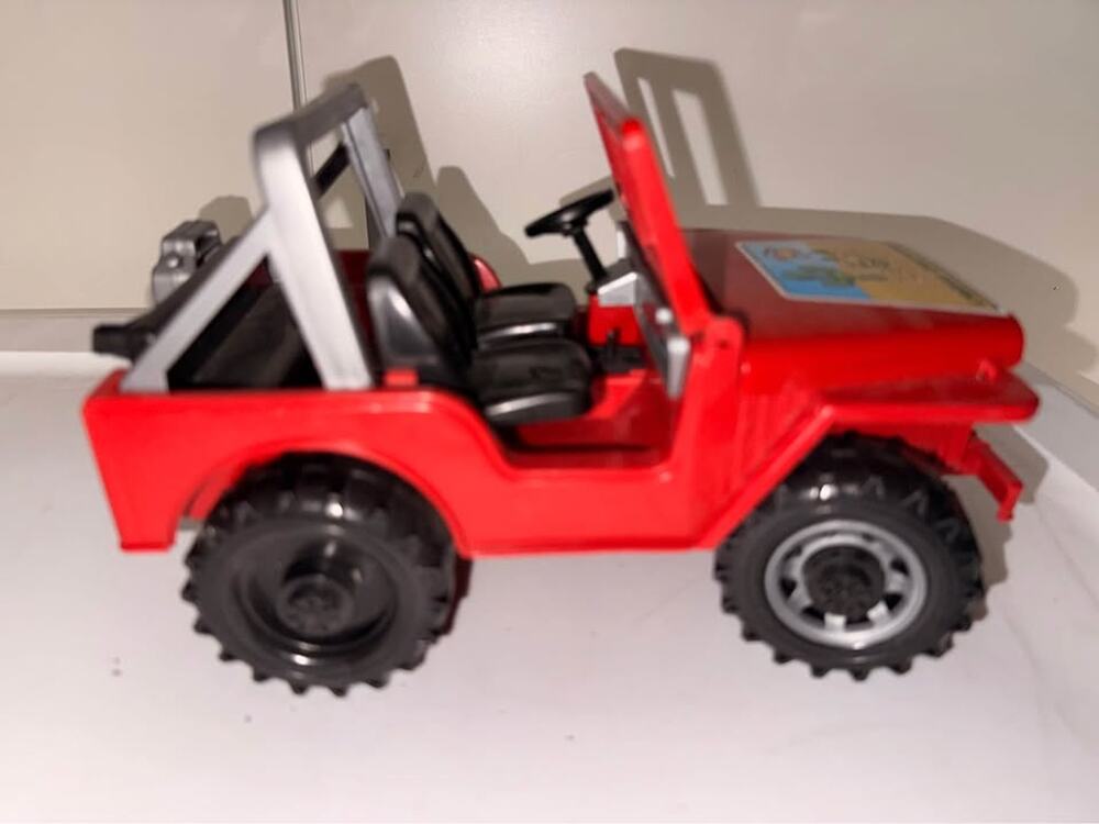 Vintage 1993 Bruder Red Cross Country Jeep Wrangler Toy Vehicle